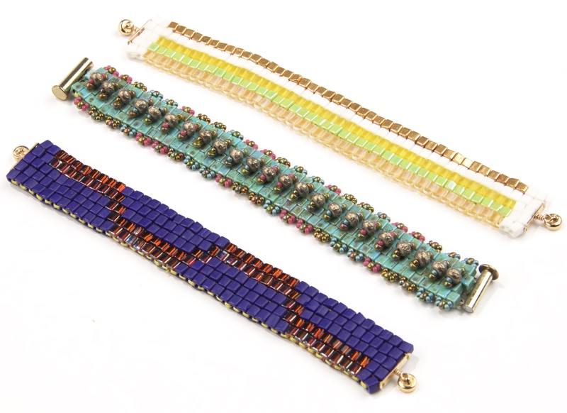 Miyuki 4mm Square bead cuff bracelets